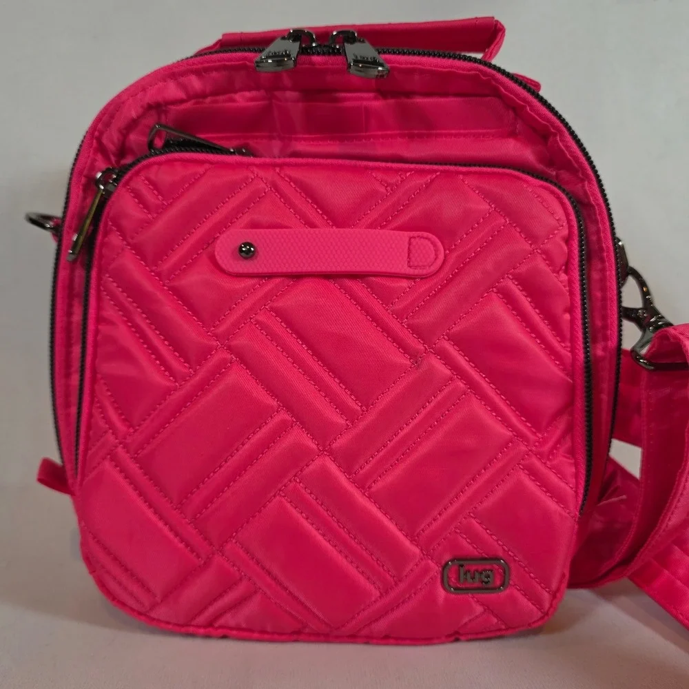 LUG Skeeter Bridge Hot Pink Crossbody Bag Organizer Purse Barbiecore NWOT